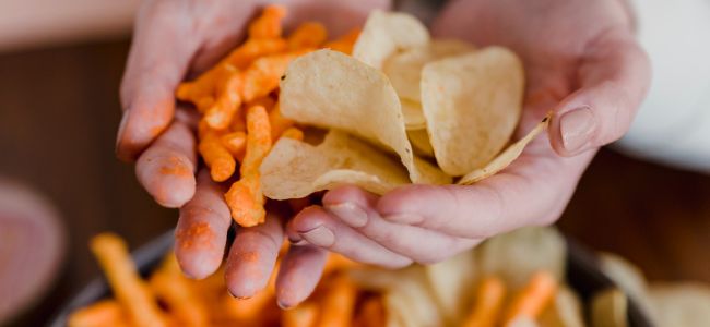 Aplicação de aroma salgado para snaks